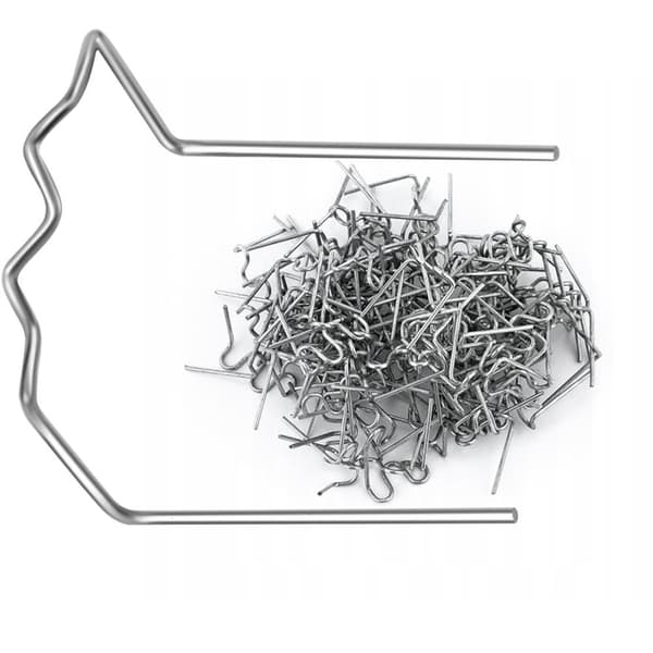 Rosfix Hæfteklammer til plastik, flade, 90 grader, 0,6 mm, 100 stk.