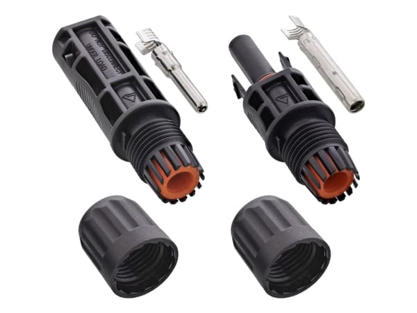 InLine 94001, Standard4/MC4/PV4, Svart, Hane/Hona, Rak, IP68, -40 - 85 ° C