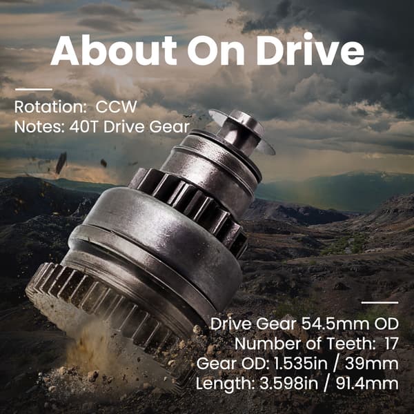 Starter Drive til Polaris ATV, 12V Drift, Holdbar Konstruktion, Ideel til Sportsman 500