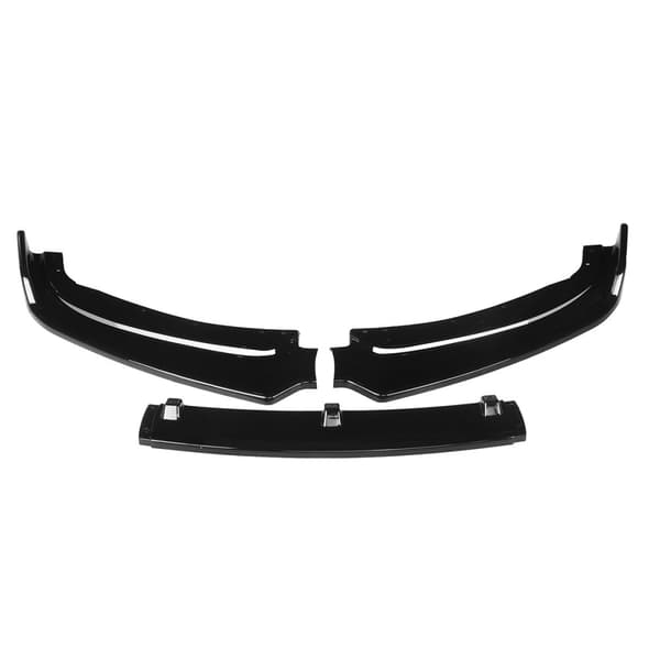 Front Bumper Splitter Lip Kit, Glansende Sort Finish, Holdbart ABS Materiale, Forbedret Aerodynamik