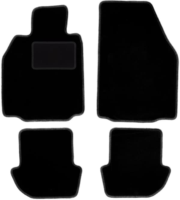 Svarta velourmattor för: Porsche 911 (typ 997) cabro, coupe, targa (2002-2012)