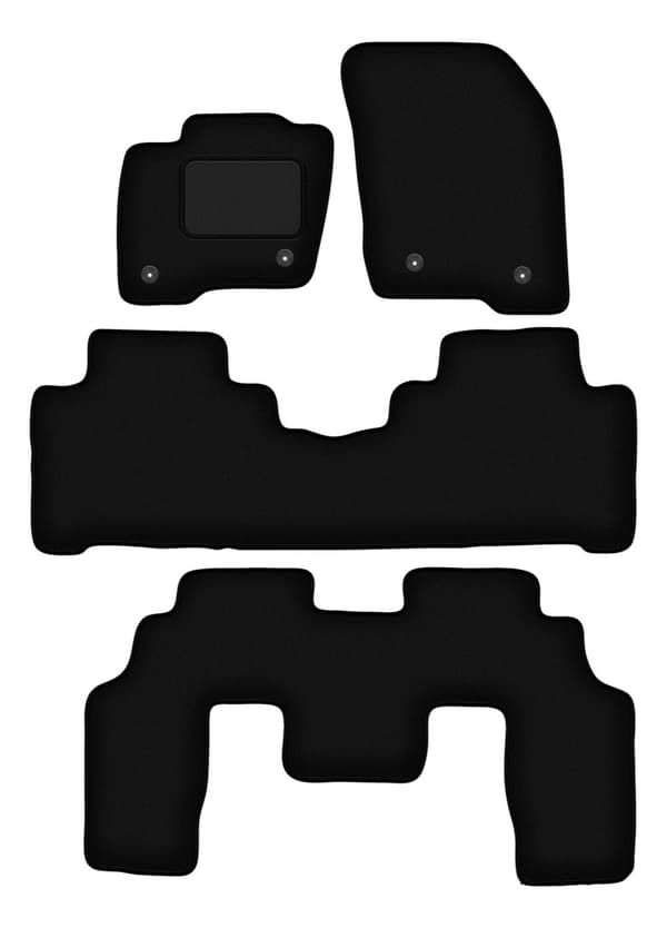 Svarta velourmattor för: Ford S-MAX MK2 7 personer (2015-)