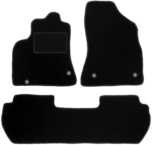 Svarta velourmattor för: Citroen Berlingo II 5-sits (2008-2018)