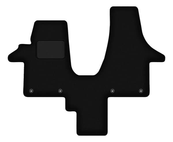Sorte velour gulvmåtter til: VW Transporter T5 Caravelle 2 pers. (2003-2015)