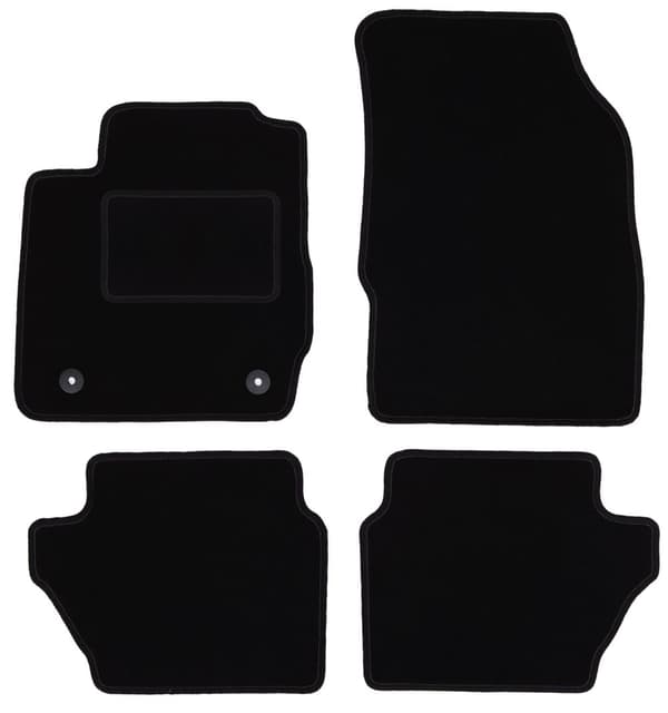 Sorte velourmåtter til: Ford Fiesta MK7 hatchback (2011-2017)