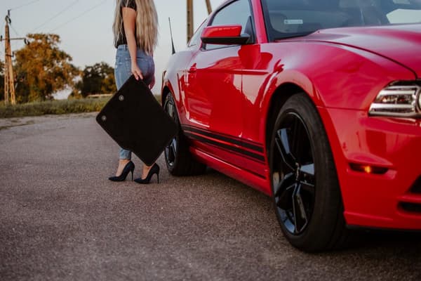 Sorte velourmåtter til: Ford Mustang MK6 coupé (2014-)