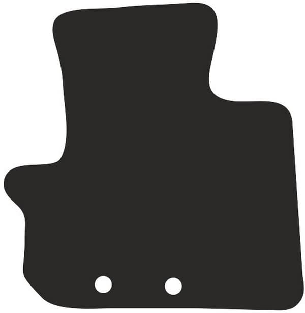 polyamid förarmatta till: Toyota IQ halvkombi 2009 - gummerad förarmatta
