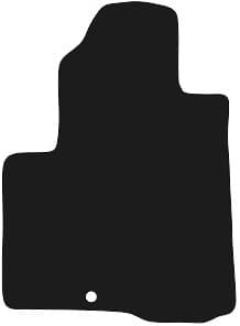 polyamid førermåtte til: Hyundai SantaFe II 7 personer 2006-2012 gummibelagt førermåtte