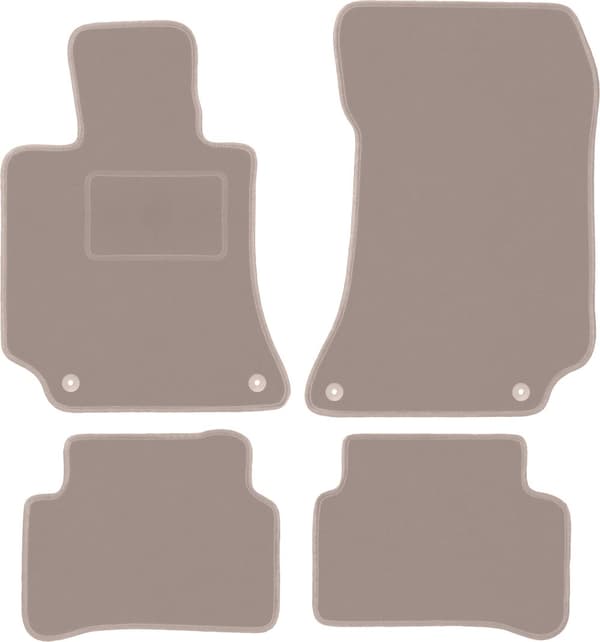 Beige velourmattor för: Mercedes E W212 sedan, kombi, coupé (2009-2016)