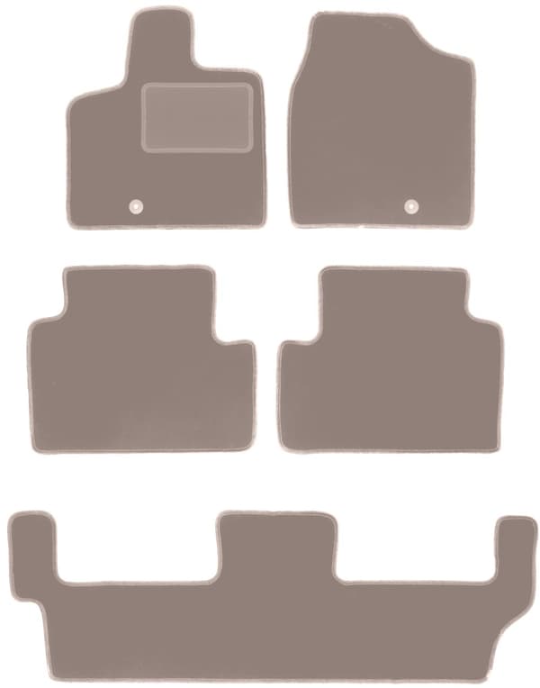 Beige velourmåtter til: Chrysler Grand Voyager V 7 personer (2008-2016)