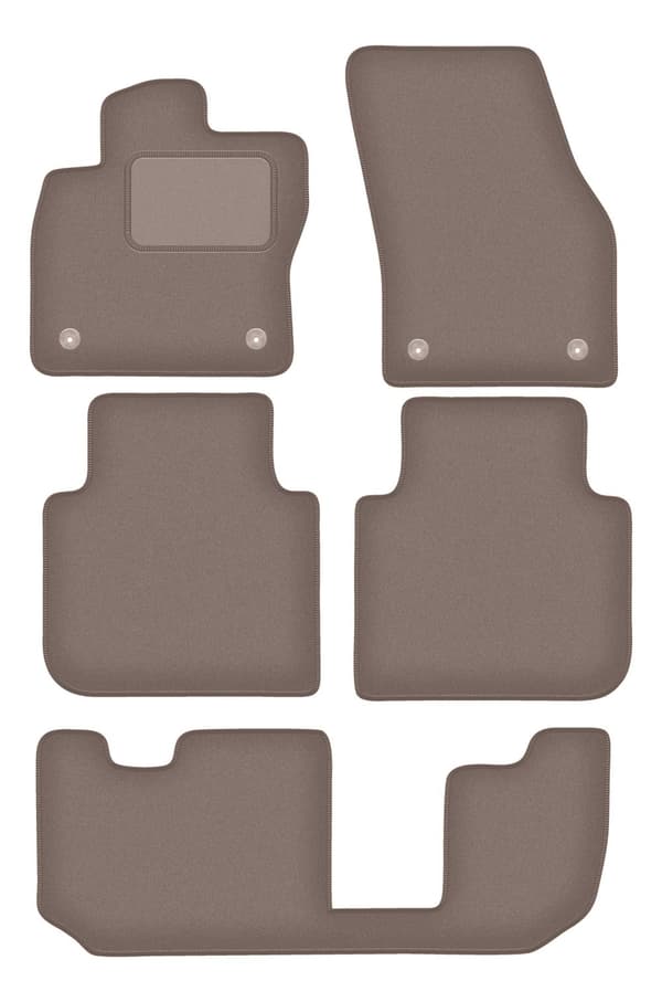 Beige velourmattor för: Volkswagen Tiguan Allspace 7 personer (2017-)