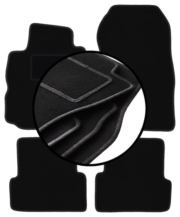 Velourmattor set för: Renault Modus minivan (2004-2012)
