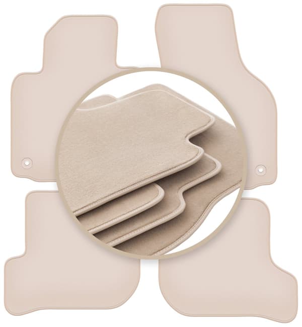 PREMIUM beige mattor för: Skoda Octavia II kombi, liftback 2004-2013