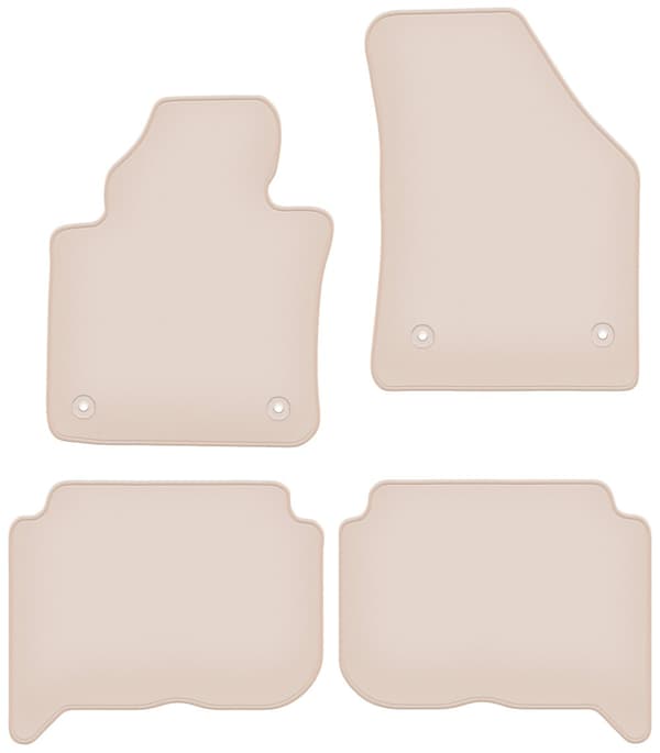 PREMIUM beige gulvmåtter til: Volkswagen Touran I minivan 2004-2010