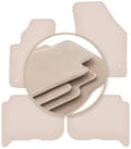 Miniatyrbillede 1 af 11: PREMIUM beige gulvmåtter til: Volkswagen Touran I minivan 2004-2010