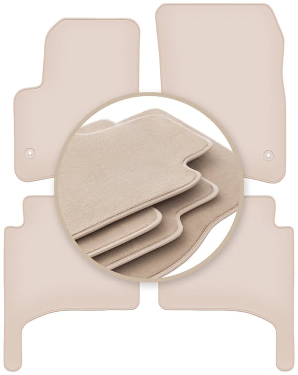 PREMIUM beige golvmattor för: Volkswagen Touareg I SUV 2002-2010