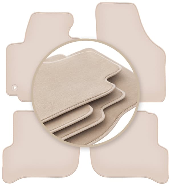 PREMIUM beige gulvmåtter til: Volkswagen Golf Plus minivan 2005-2014
