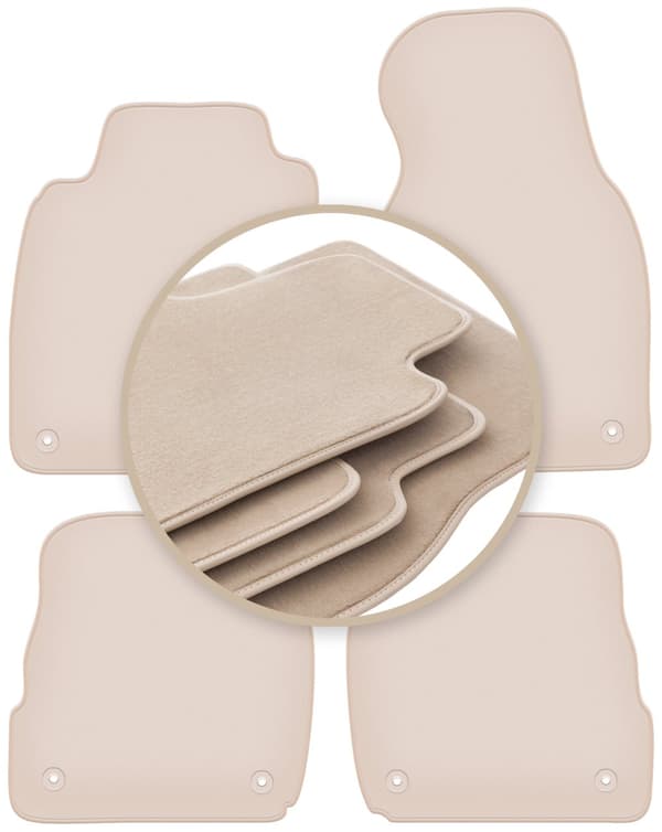 PREMIUM beige gulvmåtter til: Audi A6 C5 avant, stationcar, sedan, quattro, allroad 1997-2005
