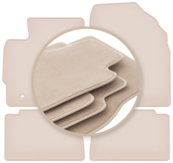 PREMIUM beige måtter til: Toyota Auris II hatchback, stationcar 2012-2018