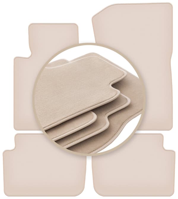 PREMIUM beige gulvmåtter til: BMW X3 E83 SUV 2003-2010
