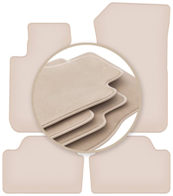 PREMIUM beige golvmattor för: BMW 1 F21 halvkombi 2011-2019