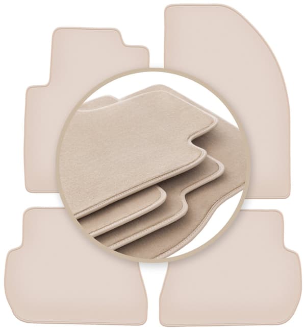PREMIUM beige måtter til: Ford Fusion hatchback 2005-2012