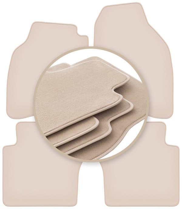 PREMIUM beige mattor för: Honda Jazz II halvkombi 2002-2008