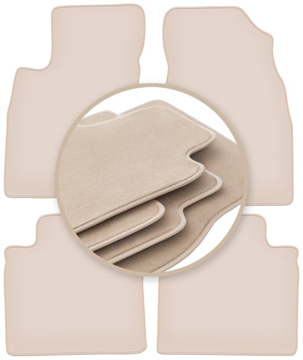 PREMIUM beige mattor till: Kia Opirus sedan 2002-2011
