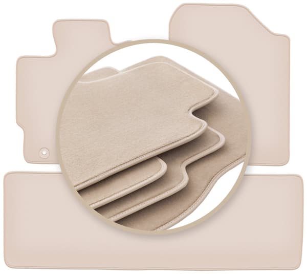 PREMIUM beige måtter til: Toyota Yaris III benzin 2011-2019