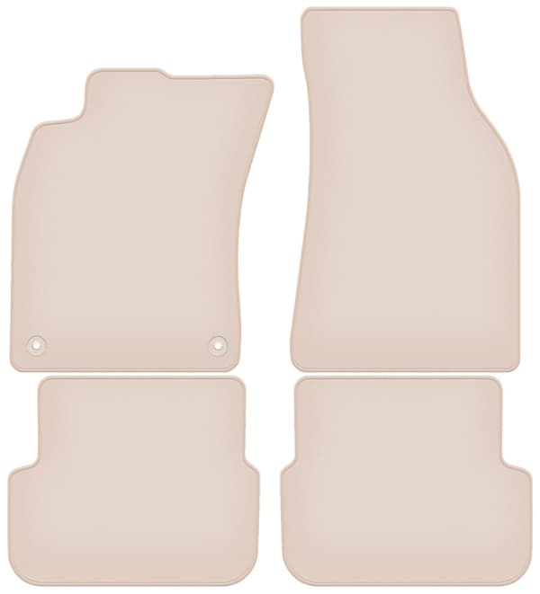 PREMIUM beige golvmattor för: Audi A6 C6 sedan, kombi, avant 2004-2006