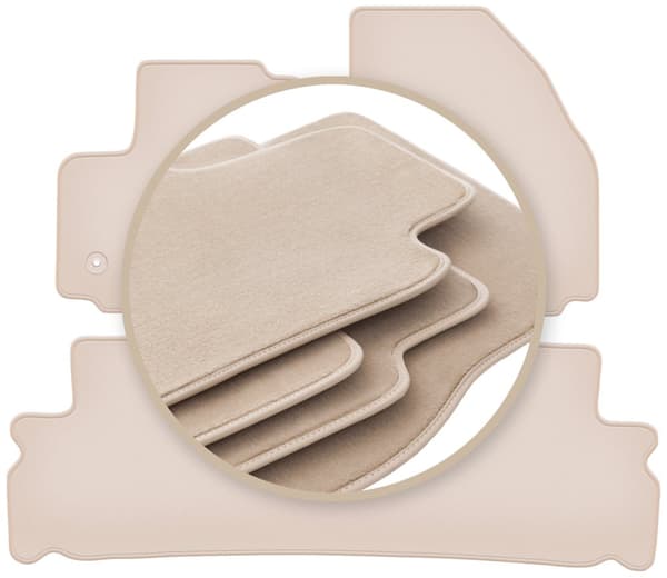 PREMIUM beige mattor för: Ford S-MAX MK1 minivan 2012-2015