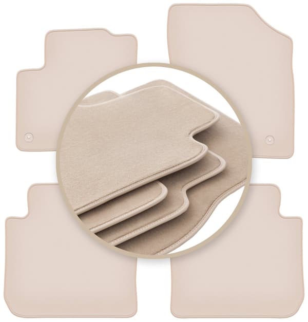 PREMIUM beige gulvmåtter til: Citroen C3 Picasso minvan 2008-2017