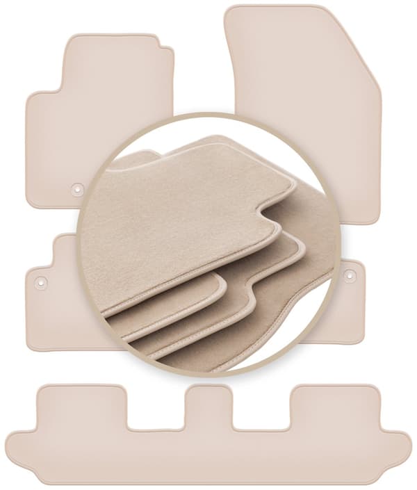 PREMIUM beige mattor för: Volvo XC90 I SUV 7-sits. 2002-2014