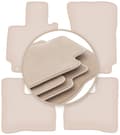 Miniatyrbild 1 av 11: PREMIUM beige golvmattor för: Mercedes W221 S-klass Sedan kort 2005-2013