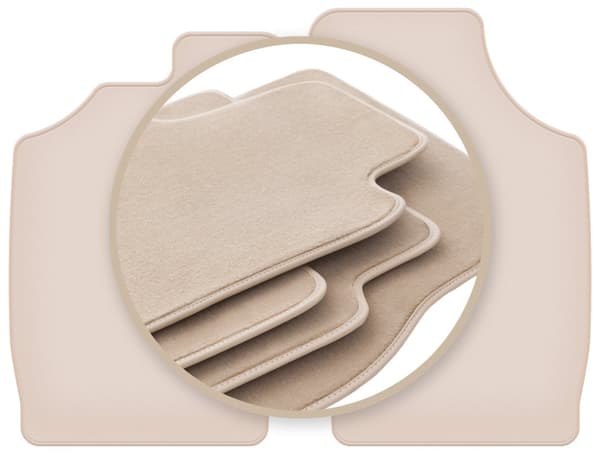 PREMIUM beige golvmattor för: Daihatsu Cuore V halvkombi 1997-2003