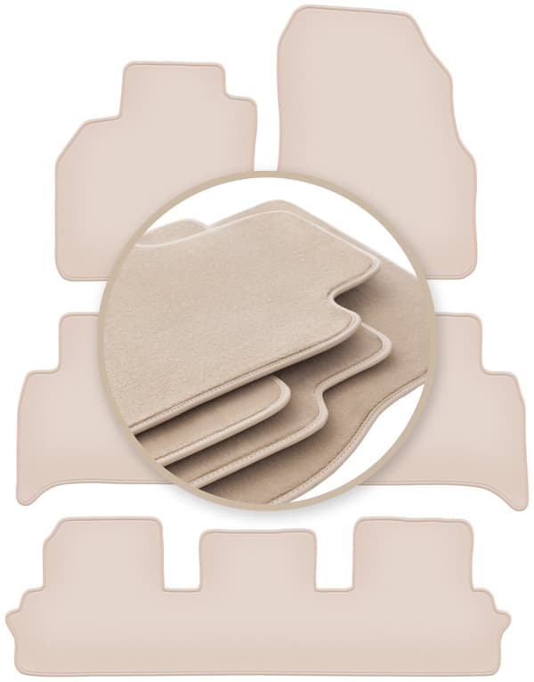PREMIUM beige lattiamatot: Renault Grand Scenic III 7 henkilöä 2009-2015
