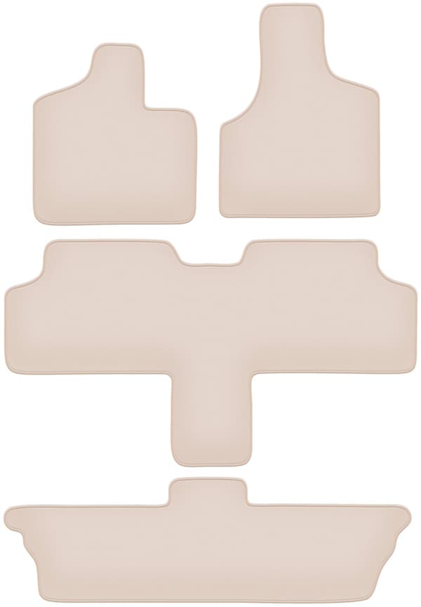 PREMIUM beige gulvmåtter til: Dodge Caravan / Grand Caravan III 7 personer 2001-2007