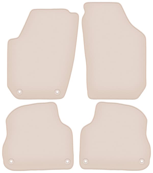 PREMIUM beige måtter til: Skoda Fabia II hatchback, stationcar 2007-2014