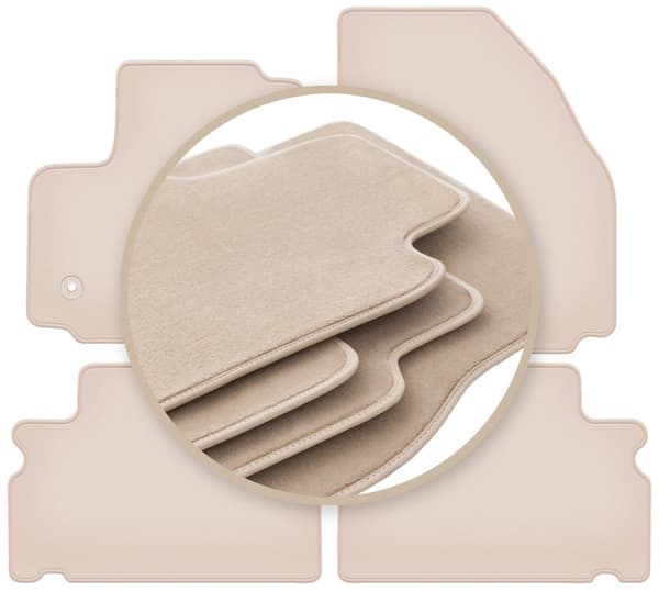 PREMIUM beige gulvmåtter til: Ford Galaxy MK2 minivan 2012-2015