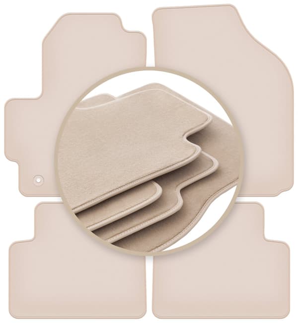PREMIUM beige mattor för: Chevrolet Spark II M200 halvkombi 2005-2009