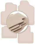 Miniatyrbillede 1 af 11: PREMIUM beige måtter til: Fiat 500 Hybrid hatchback 2020-