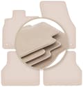 Miniatyrbillede 1 af 11: PREMIUM beige gulvmåtter til: Volkswagen Caddy IV kombivan 2020-