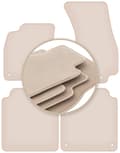 Miniatyrbillede 1 af 11: PREMIUM beige gulvmåtter til: Audi A8 D5 LONG 2017-2022