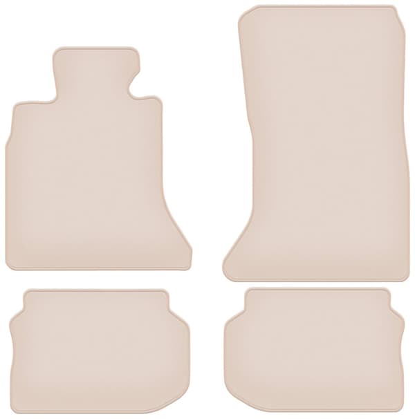 PREMIUM beige gulvmåtter til: BMW 5 F10 sedan (velcro) 2010-2013