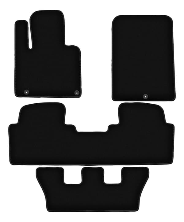 BASIC svarta velourmattor för: Kia Sorento III 7-sits. (2015-)