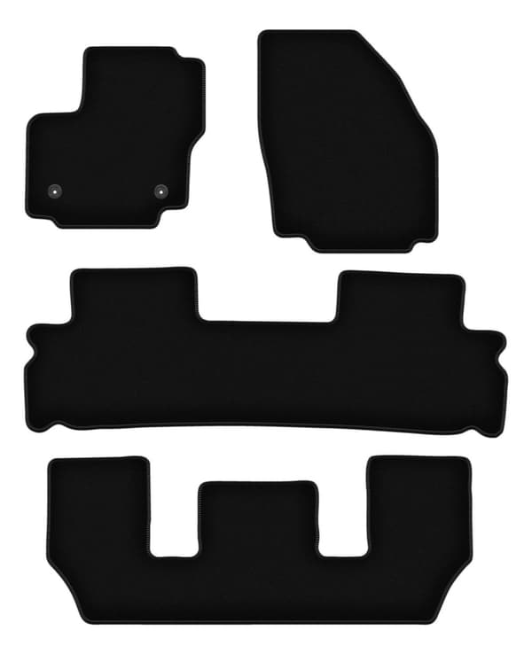 BASIC svarta velourmattor för: Ford S-MAX MK1 FL 7-sits (2012-2015)