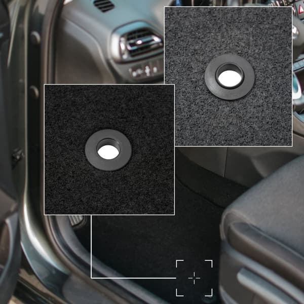 BASIC sorte velourmåtter til: Chrysler Voyager V FL 7 personer (2011-2016)