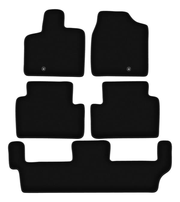 BASIC sorte velourmåtter til: Chrysler Voyager V FL 7 personer (2011-2016)