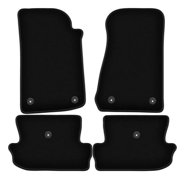 BASIC svarta velourmattor för: Jeep Wrangler JL 4 dörrar (2017-)