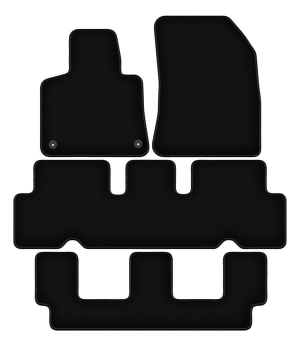 BASIC svarta velourmattor för: Citroen C4 Grand Spacetourer 7-sits (2013-2021)